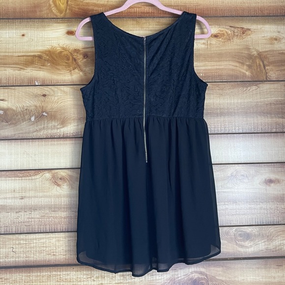 Torrid Top Size 0 Black Lace Chiffon Witchy Dark Romantic Whimsigoth Babydoll - Picture 3 of 9